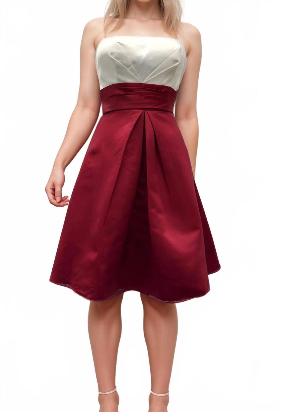 NEW LAST DRESS contrast sash cocktail dress in apple red